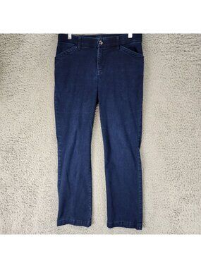 Lee Jeans Womens 8 Petite Blue Stretch Denim Regular Fit Straight Leg